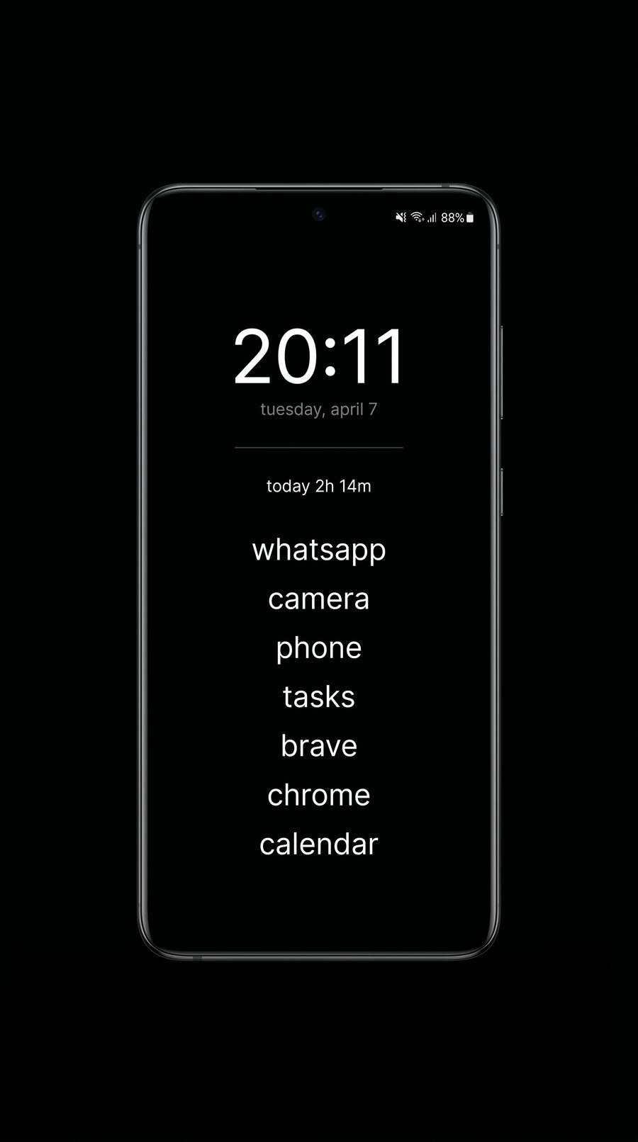 Blank Launcher home screen